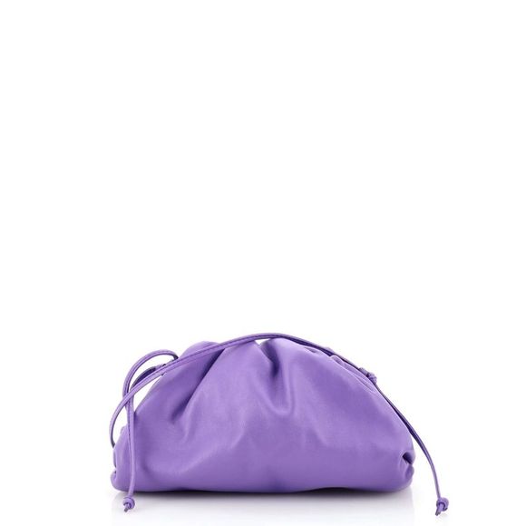 Bottega Veneta Handbags - Bottega Veneta The Pouch Leather Mini Purple